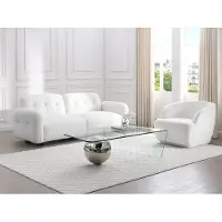 Vente-unique Salontafel MUNDO - Gehard glas en staal