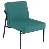 Meet by Paperflow MEDSO Classic S fauteuil, gestoffeerd, verwisselbare zitting, B 580 x D 743 x H 736 mm, stof en staal, blauw/matzwart