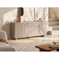 Vente-unique Dressoir met 4 deuren - Taupe - BRISTANA