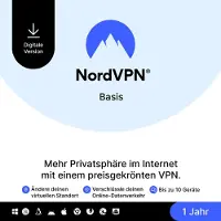 NordVPN Basic Premium VPN-dienst [1 jaar - tot 10 apparaten]