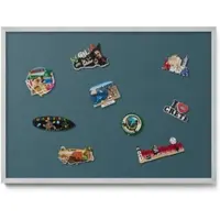 Tulup Magneetbord met Zilveren Frame - Maritiem Magneetbord in Stijlvolle Kleuren - 70 cm x 50 cm - Donkerblauwe kleur - Magnetisch Wandbord - Magnetisch Bord Kindvriendelijk - Memobord Magnetisch