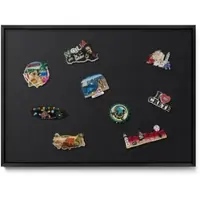 Tulup Magneetbord met Zwarte Frame - Zwart Magneetbord Met Effen Achtergrond - 70 cm x 50 cm - Zwarte kleur - Magnetisch Wandbord - Magnetisch Bord Kindvriendelijk - Memobord Magnetisch