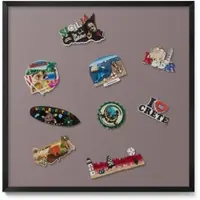 Tulup Magneetbord met Zwarte Frame - Bruin Magneetbord in Stijlvolle Kleuren - 50 cm x 50 cm - Lichtbruine kleur - Magnetisch Wandbord - Magnetisch Bord Kindvriendelijk - Memobord Magnetisch