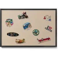 Tulup Magneetbord met Zwarte Frame - Beige Magneetbord in Effen Kleuren - 60 cm x 40 cm - Beige kleur - Design Magneetbord met Frame - Magnetisch Bord Muurbevestiging - Memobord voor Keuken