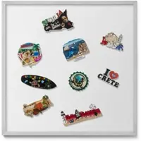 Tulup Magneetbord met Zilveren Frame - Wit Magneetbord in Effen Kleuren - 50 cm x 50 cm - Kleur wit - Magnetisch Bord Rechthoekig - Magnetisch Bord voor aan de Wand - Magneetbord met Effen Frame