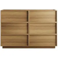 MODFU - Ladekast Met 6 Laden - Modern Minimalistisch - Voor Slaapkamer - MDF En Spaanplaat - Eikenkleur - 115 x 48 x 78 cm