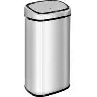 MODFU - Afvalemmer Met Sensor - Automatische En Handmatige Bediening - Modern - Voor De Keuken - Roestvrij Staal - Zilver - 68 L