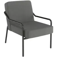 Meet by Paperflow MEDSO Classic M fauteuil, gestoffeerd, verwisselbare zitting, B 580 x D 743 x H 736 mm, stof en staal, antraciet/matzwart