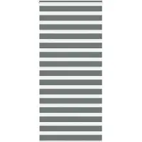 vidaXL Zebra rolgordijn 100x200 cm stofbreedte 95,9 cm donkergrijs