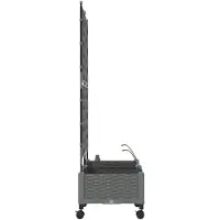 vidaXL Tuin Plantenbak met Irrigatie en Wielen 2 st Lichtgrijs PP
