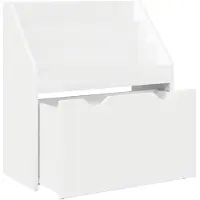 vidaXL Kinderkast, hoogglans wit, 60 x 29,5 x 69 cm, houtvezel