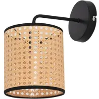 Lux.pro Wandlamp 'Southend', E14, met een uitstraling van riet, beige kleur