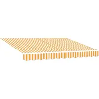 vidaXL Handbediende luifel met LED's Oranje en Wit 3,5 x 2,5 m