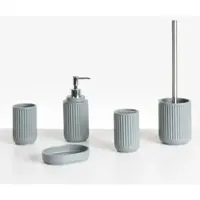 Beliani HUARMEY - Badkameraccessoireset - Lichtgrijs - Polyresin