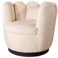 Lizzely Garden & Living Fauteuil Daphne teddy beige draaibare fauteuil