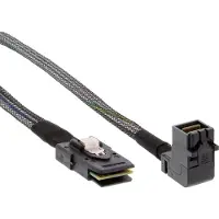 InLine Mini SAS HD kabel, SFF-8643 haaks op SFF-8087, met zijband, 1m