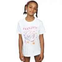 Harry Potter Katoenen T-shirt met uilenletters voor meisjes (Wit)