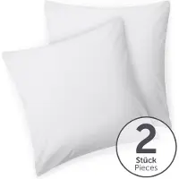 Blumtal - Set Van 2 Kussenslopen - Superzachte Premium Jersey Kussenhoes - 100% Katoen - 40 x 40 cm - Wit