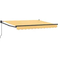 vidaXL Uitschuifbare luifel Zand 4 × 3 m 100% Polyester en Aluminium