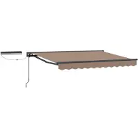 vidaXL Elektrisch Uitschuifbare Zonneluifel Taupe 4,5 × 3,5 m