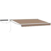 vidaXL Elektrisch Uitschuifbare Zonneluifel Taupe 4,5 × 3 m