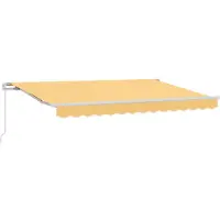 vidaXL Uitschuifbare luifel Zand 4 × 3 m Polyester en Aluminium