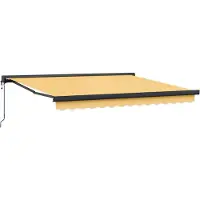 vidaXL Uitschuifbare luifel Zand 350 x 250 cm Stof en Metaal