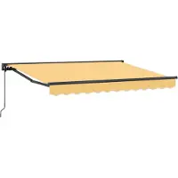 vidaXL Handmatig uitschuifbare luifel Zand 4,5 × 3,5 m