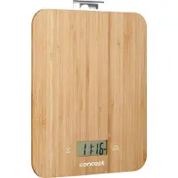 Concept - Digitale Keukenweegschaal - Bamboe - 15kg Klok Timer Bamboe Ontwerp max. 15kg met ophanghaak