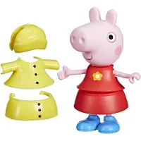 Pipsa Possu Peppa Pig-speelgoed Peppa Regendag-aankleedfiguur van 15 cm, met 6 modeaccessoires, peuterspeelgoed, 3+