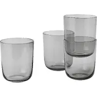 Muuto Waterglas Corky Tall Grey 350 ml (Set van 4)