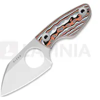 Kizer Cutlery Nightjar AUS-10 mes, Orange/Black/Silver Vortex Micarta, Satin