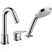 Hansgrohe Logis 3-gats badrandkraan chroom