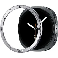 Spigen Bezel Tune (Pilot) Ontworpen voor Samsung Galaxy Watch 8 44mm Bezel Ring Protector Adhesive Cover (2025) - Zilver