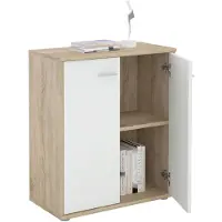 CARO-Möbel Commode TOMMY met 2 deuren - Sonoma-eik/wit