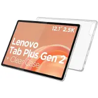 Lenovo Tablet Pack Tab Plus Gen 2 12.1" 128 GB Hemelwit + Beschermhoes Transparant
