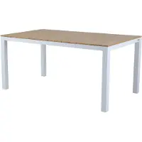 Axi Suvi Dining Tuintafel Wit met teaklook Polywood