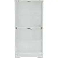 STILVORA Vitrinekast - Glazen Deuren Met Sensor En Led Verlichting - Staubdichte Displaykast Voor Woonkamer En Slaapkamer - Wit - 80x35x165 Cm
