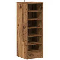 vidaXL Schoenenkast 32x35x92 cm bewerkt hout oud houtkleurig