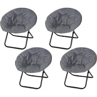 Sunnydays Set van 4 “LE ATLANTIS” love seats Antraciet Ø82 x H75 cm