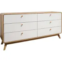 DOMUS Cassie-Commode - 6-laden - Wit Eikenlook
