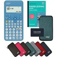 Casio fx-82NL incl. beschermhoes Turkoois + Handleiding - Wetenschappelijke rekenmachine - Standaardset