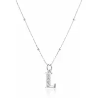 Hey Happiness Ketting 'Letter L' zilver