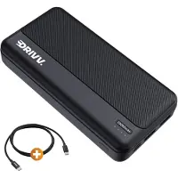 Drivv. Powerbank 20.000 mAh - Inclusief 100w Oplaadkabel - 22.5W snellader - Quick Charge USB 3.0 - USB C - Geschikt voor iPhone, Samsung en meer