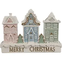 Clayre & Eef Gingerbread house 13x4x10 cm Wit Polyresin