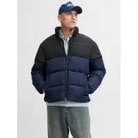 Jack & Jones Winterjas 'JJMaze' donkerblauw / zwart