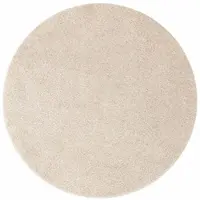 vidaXL Antislip Shaggy Tapijt Crèmekleurig 90 x 90 cm PP