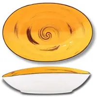 Wilmax England | Gele Ovale Porseleinen Schaal 30 cm