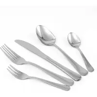 TAN.TOMI Bestekset - 6 Persoons Bestek - (30-delig) - Lepels, Messen, Vorken & Steakmessen - Vaatwasserbestendig - Zilver / RVS