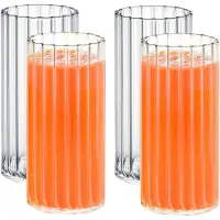 Wilmax Glas - Gegroefd Glas - 300 ml - 6-delige set
